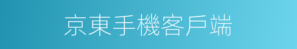 京東手機客戶端的同義詞