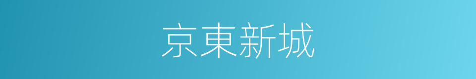 京東新城的同義詞