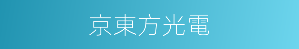 京東方光電的同義詞