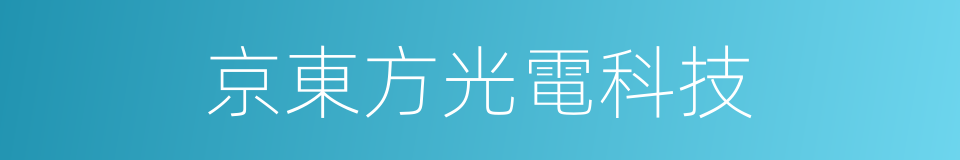 京東方光電科技的同義詞