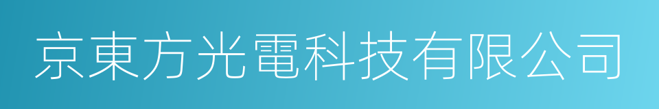 京東方光電科技有限公司的同義詞