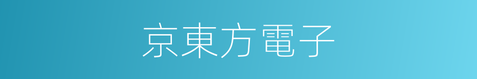 京東方電子的同義詞