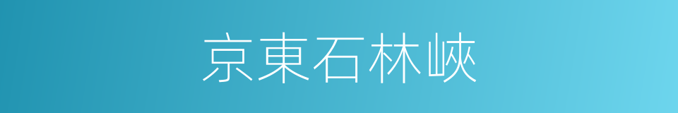 京東石林峽的同義詞