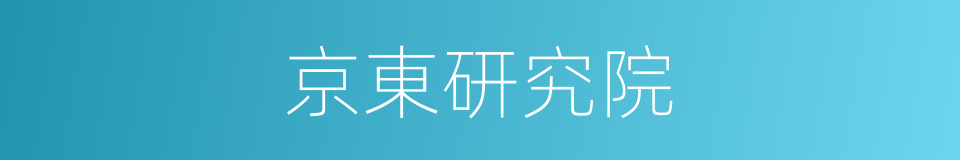 京東研究院的同義詞