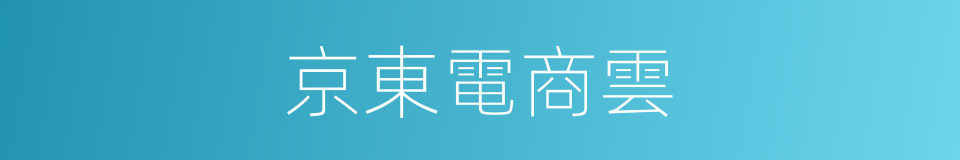 京東電商雲的同義詞