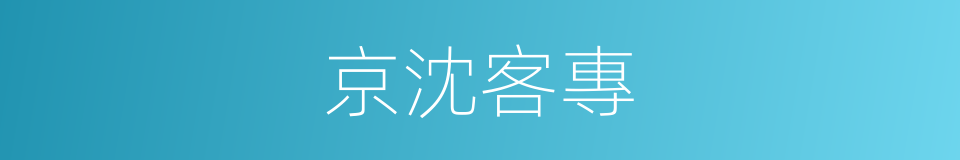 京沈客專的同義詞