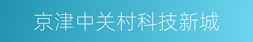 京津中关村科技新城的同义词