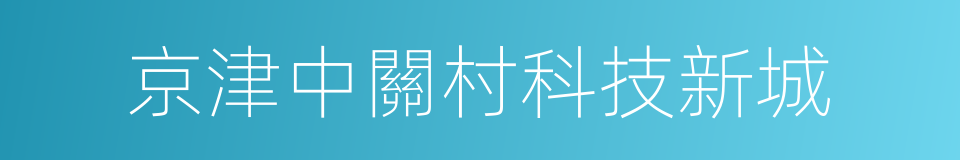 京津中關村科技新城的同義詞