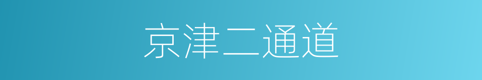 京津二通道的同义词