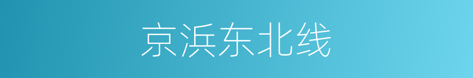 京浜东北线的同义词