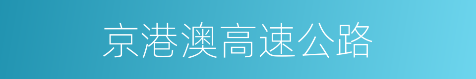 京港澳高速公路的同义词