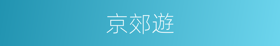 京郊遊的同義詞