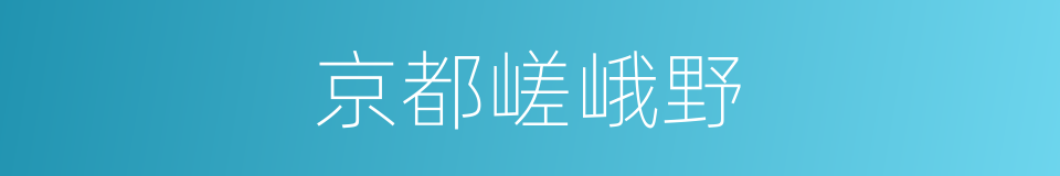 京都嵯峨野的同义词