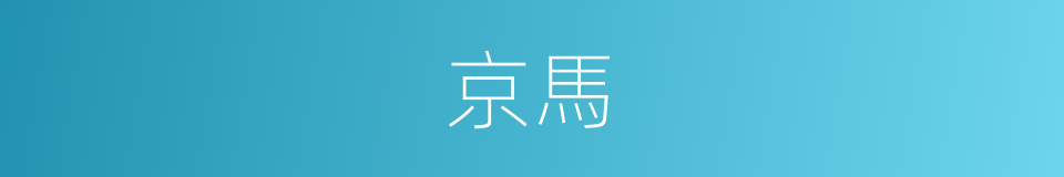 京馬的同義詞