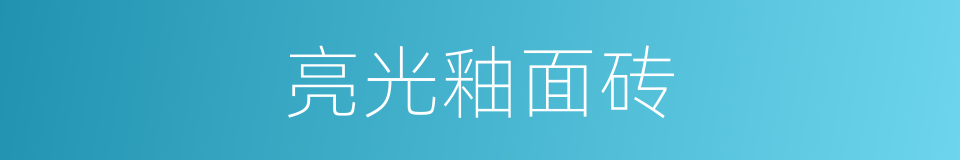 亮光釉面砖的同义词