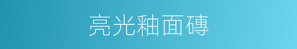 亮光釉面磚的同義詞