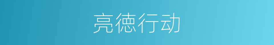 亮徳行动的同义词