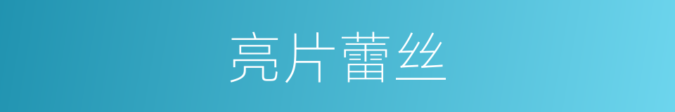 亮片蕾丝的同义词