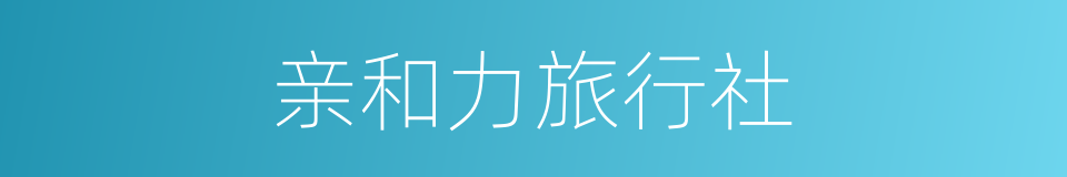 亲和力旅行社的同义词