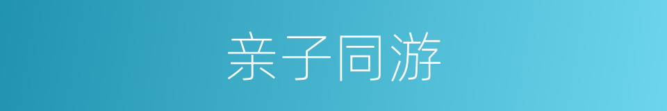 亲子同游的同义词