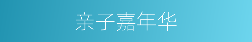 亲子嘉年华的同义词