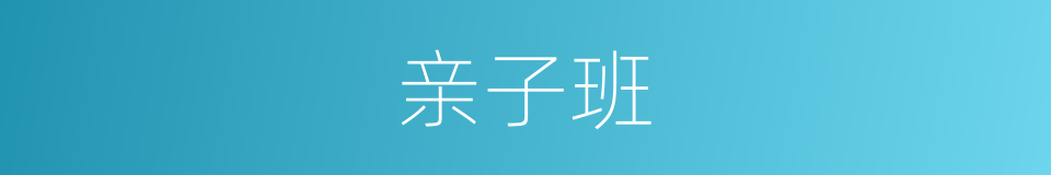 亲子班的同义词