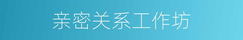 亲密关系工作坊的同义词