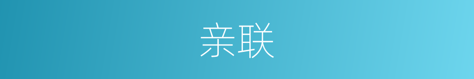 亲联的同义词