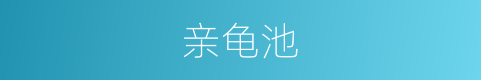 亲龟池的同义词