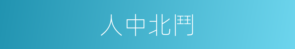 人中北鬥的同義詞