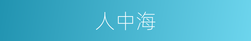 人中海的同义词