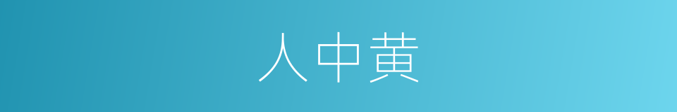 人中黄的同义词