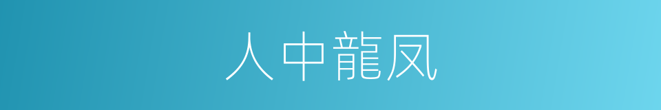 人中龍凤的意思