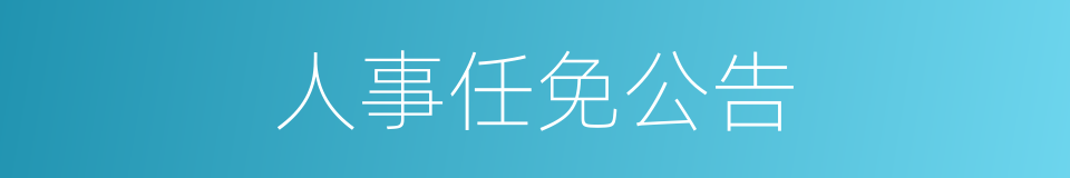 人事任免公告的同义词