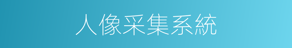 人像采集系統的同義詞