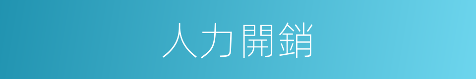 人力開銷的同義詞