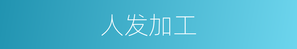 人发加工的同义词