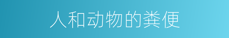 人和动物的粪便的同义词