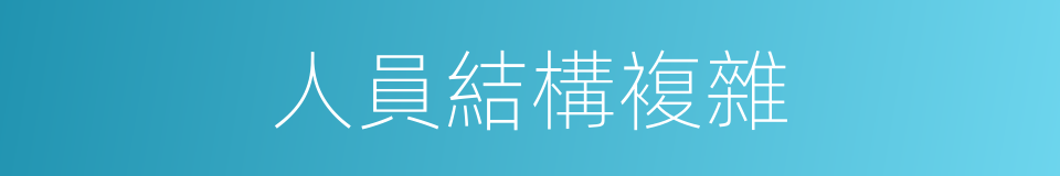 人員結構複雜的同義詞