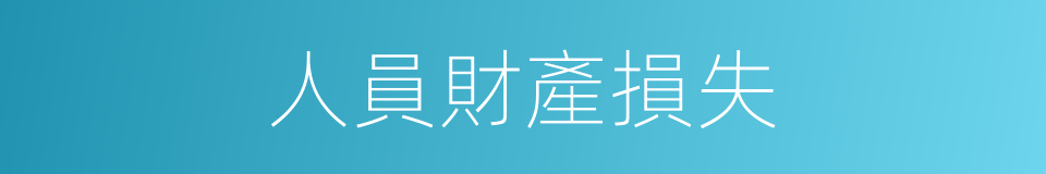 人員財產損失的同義詞