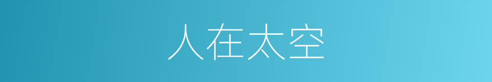 人在太空的同义词