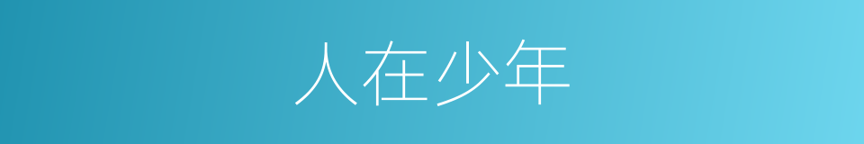 人在少年的同义词