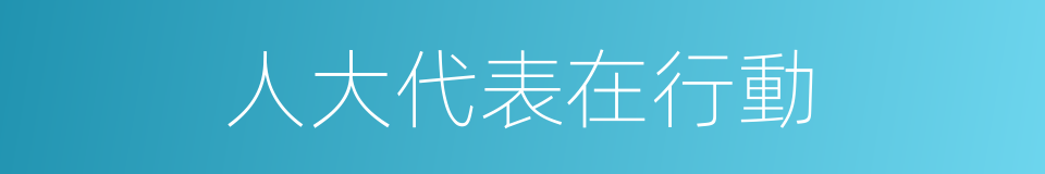 人大代表在行動的同義詞