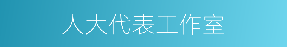 人大代表工作室的同义词