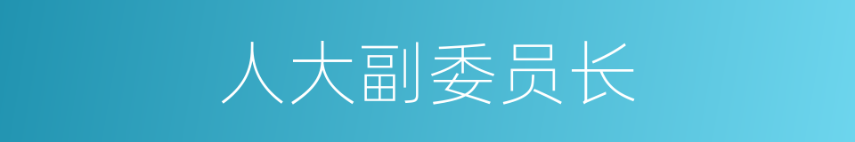 人大副委员长的同义词
