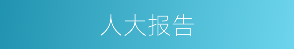 人大报告的同义词