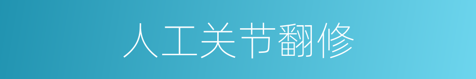 人工关节翻修的同义词