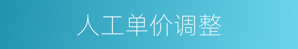 人工单价调整的同义词