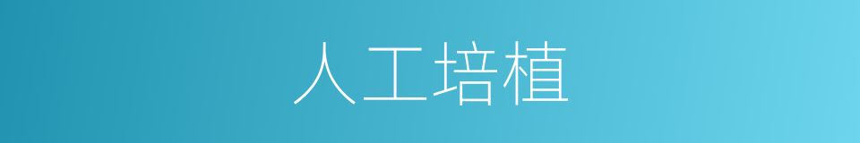 人工培植的同义词