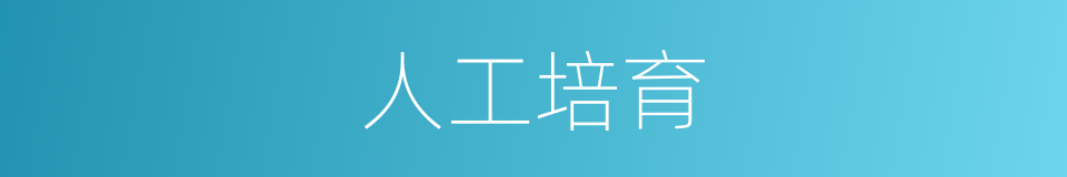 人工培育的同义词